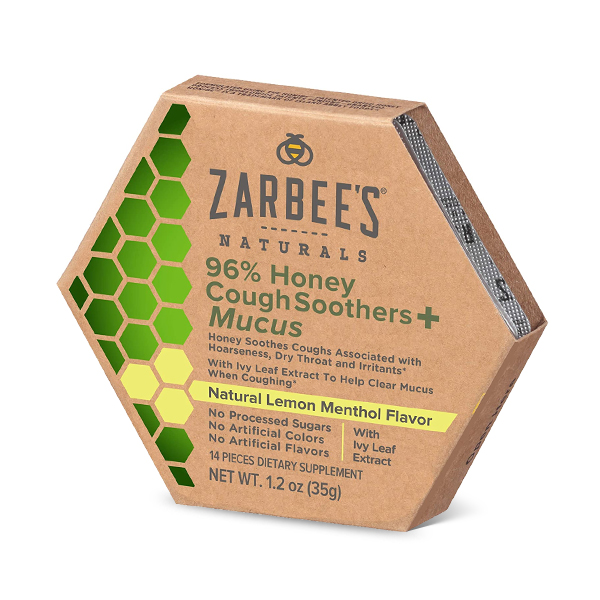 Zarbee's Complete 96% Honey Cough Soothers + Mucus*  35g 