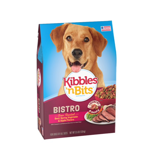 Kibbles 'n Bits Bistro Oven Roasted Beef Flavor Dry Dog Food 3.5lbs 