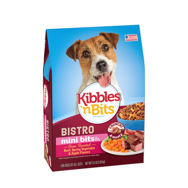 Kibbles 'n Bits小酒馆小品种迷你烤箱烤牛肉味干狗粮  3.5lbs 