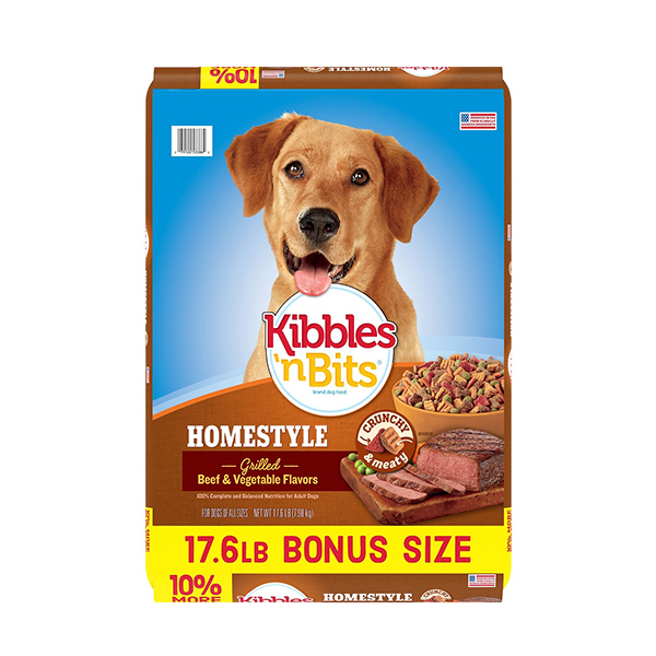 Kibbles 'n Bits อาหารสุนัขแห้งรสเนื้อย่างและผัก 17.6ปอนด์s