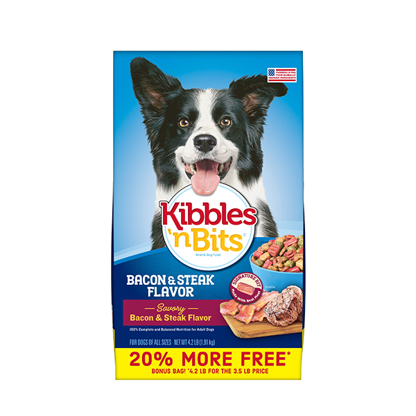 Kibbles 'n Bits培根牛排口味干狗粮 4.2lbs 