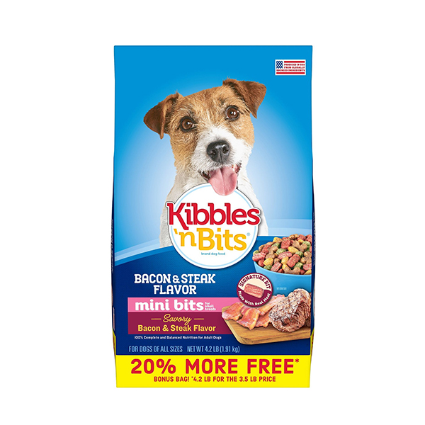 Kibbles 'n Bits小块培根牛排口味干狗粮 4.2lbs 