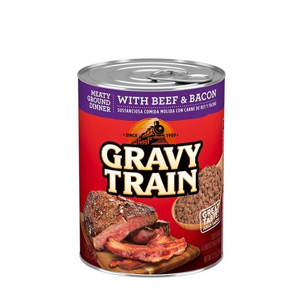 Gravy Train Meaty Ground Dinner With Beef & Bacon Wet Dog Food 13.2oz 