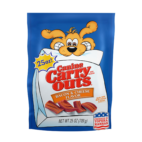 Canine Carry Outs Bacon & Cheese Flavor Dry Dog Treats 709g 