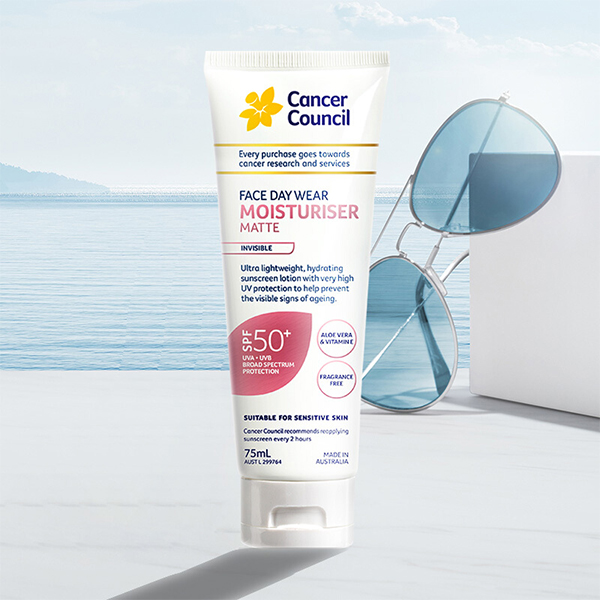 Cancer Council SPF 50+ Day Wear Face Matte Invisible 75ml Tube(Pink) 
