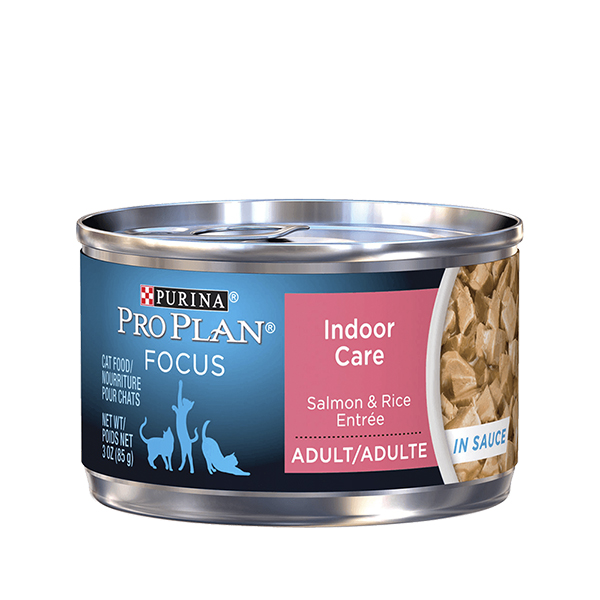 Pro Plan FOCUS Adult Indoor Care Salmon & Rice Entrée in Sauce Wet Cat Food 85g 