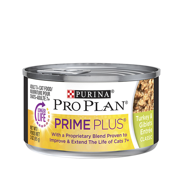 Pro Plan PRIME PLUS Adult 7+ Turkey & Giblets Entrée Classic Wet Cat Food  85g 