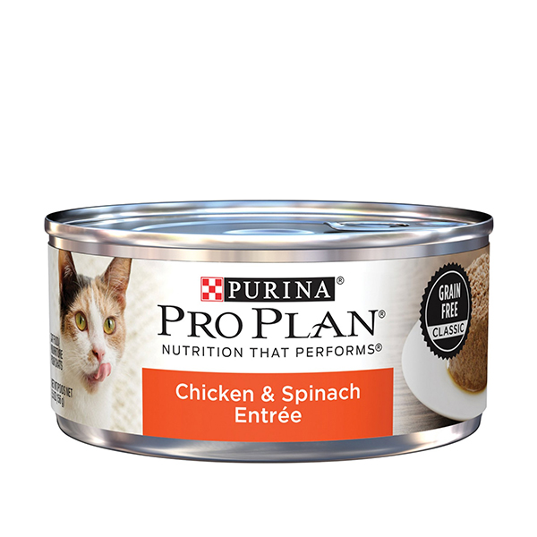 Pro Plan Grain Free Chicken & Spinach Entrée Classic Wet Cat Food  85g 