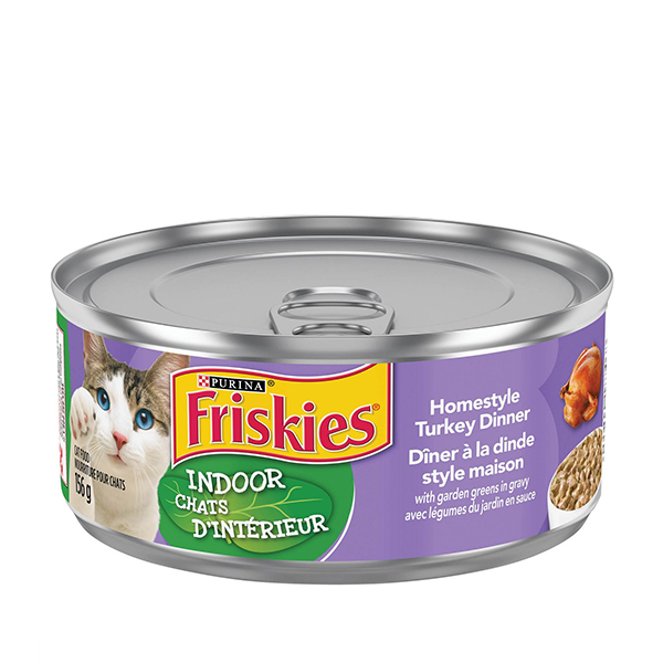 Friskies ฟรีสกีร์ อาหารเปียกสำหรับแมวสูตรอาหารเย็นตุรกีโฮมเมดพร้อมผัก 156ก.