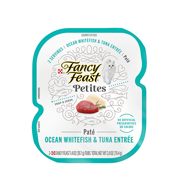 Fancy Feast Petites Ocean Whitefish & Tuna Entrée Paté Wet Cat Food  79.4g 