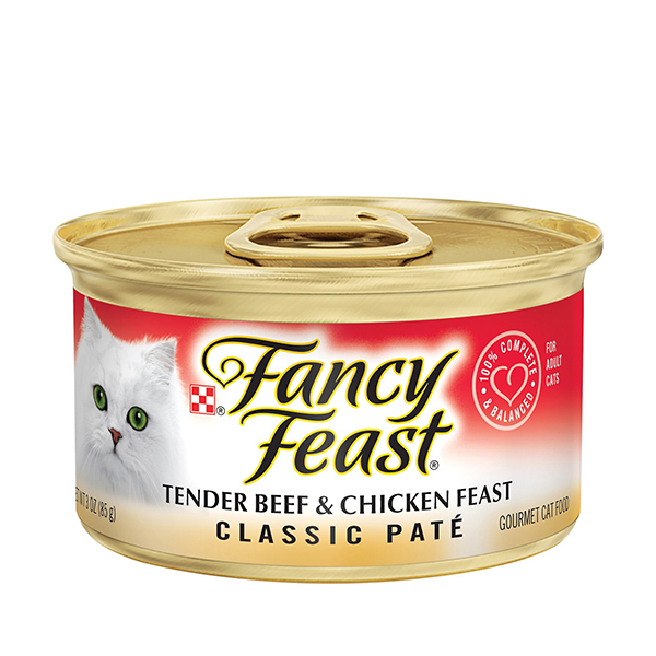 Fancy Feast Classic Paté Tender Beef & Chicken Gourmet Wet Cat Food  3oz 
