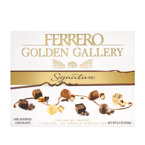 Ferrero Golden Gallery Signature Fine Assorted Christmas Chocolates, 24 Count, 8.4 Oz 