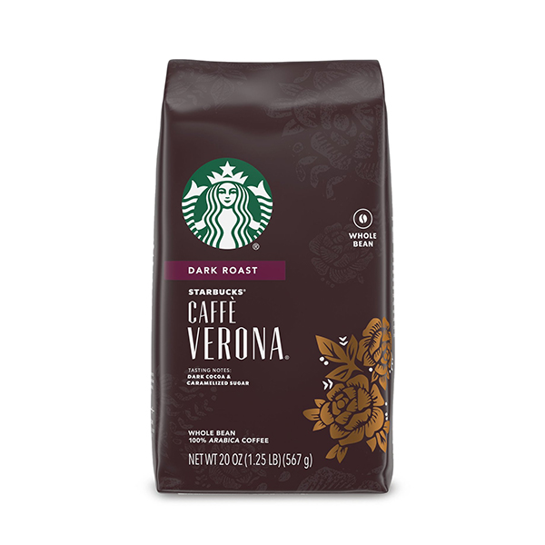 Starbucks Dark Roast Whole Bean Coffee — Caffè Verona — 100% Arabica — 1 Bag (20 Oz.) 