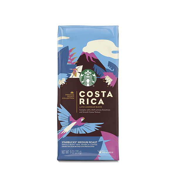 Starbucks Premium Select Collection, Costa Rica Latin American Blend Medium Roast Coffee, Whole Bean, 9 Oz 