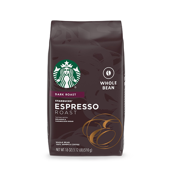 Starbucks Dark Roast Whole Bean Coffee, Espresso Roast, 18 Oz 
