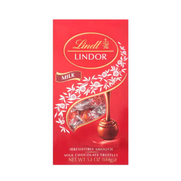 Lindt Lindor Milk Chocolate Candy Truffles, 5.1 Oz. 