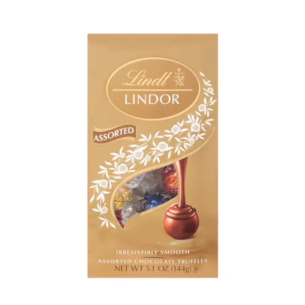 Lindt Lindor Assorted Chocolate Candy Truffles, 5.1 Oz. 