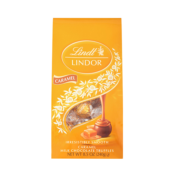 Lindt Lindor Caramel Milk Chocolate Candy Truffles, 8.5 Oz. 