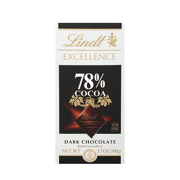 Lindt Excellence 78% Cocoa Dark Chocolate Candy Bar, 3.5 Oz. 