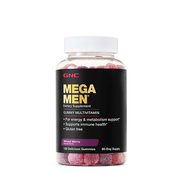 GNC Mega Men® Gummy Multivitamin - Mixed Berry  120 Gummies 