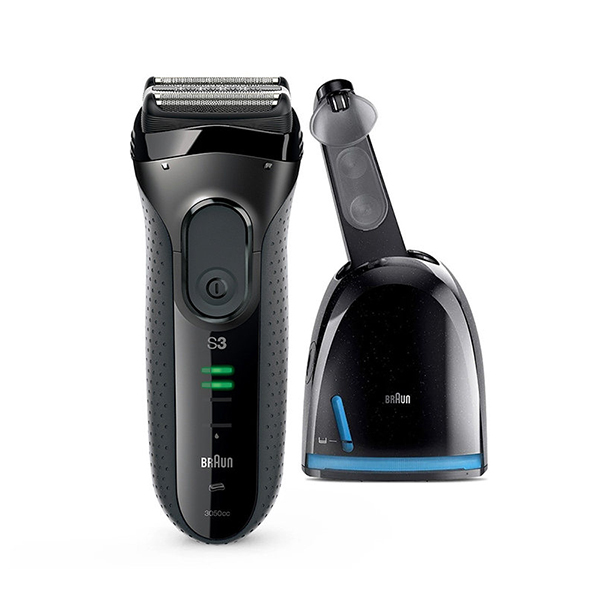 Braun 3050CC Rechargeable Electric Shaver with Clean & Charge System 