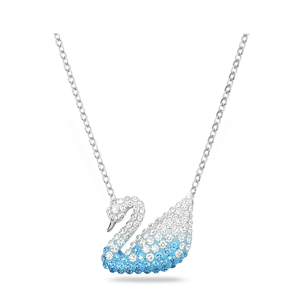 Swarovski  Iconic Swan Pendant Necklace Blue 5512095