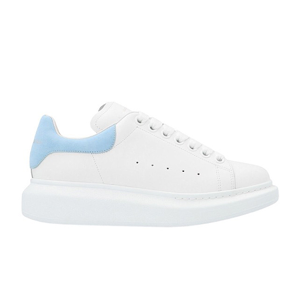 Alexander McQueen AMQ Women's White/ Fantasy Blue Calfskin Sneaker 553770 WHGP7 9048 