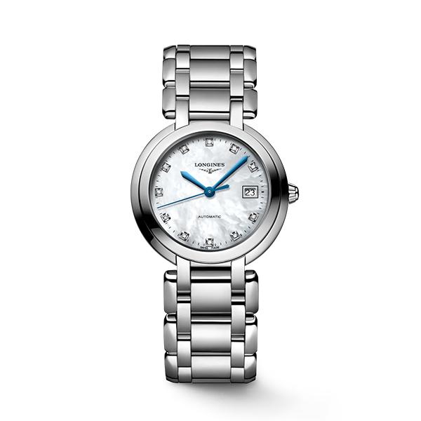 Longines Prima Luna Series: Elegant Fashion Pearl Plate with Diamond Mechanical Female Watch L8.113.4.87.6 