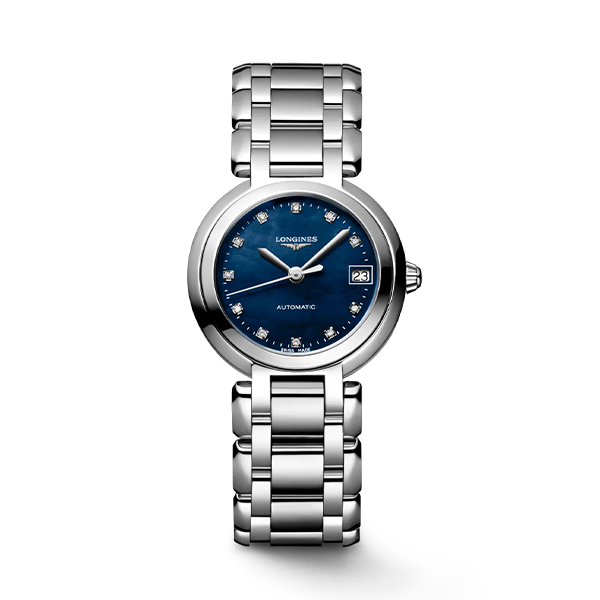 Longines Prima Luna Series: Elegant Fashion Pearl Plate with Diamond Quartz Mechanical Female Watch L8.111.4.98.6 