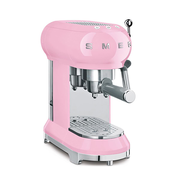 Smeg Espresso Manual Coffee Machine 50's Style Pink 