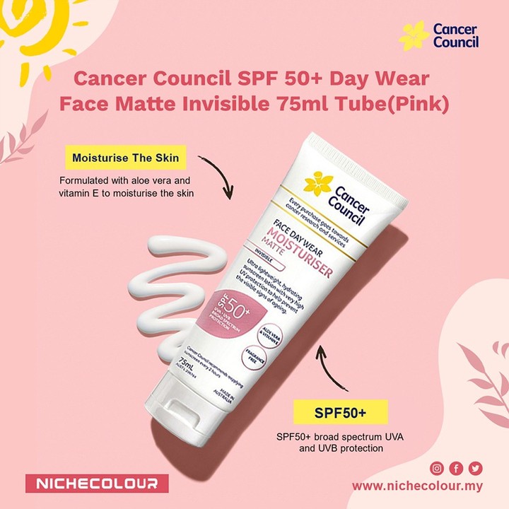 Council Face Daywear Moisturiser Invisible SPF50+ protects faces being burnt from ultraviolet and keeps skin moist