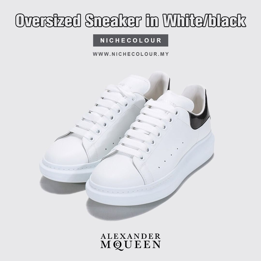 Alexander Mqueen Oversized Sneaker in White/Black