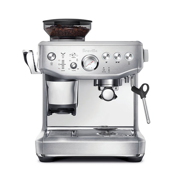 Breville 铂富 半自动意式咖啡机 家用 咖啡粉制作 多功能咖啡机 海盐白色 BES876 