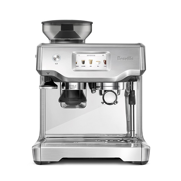 Breville 铂富 半自动意式咖啡机 家用 咖啡粉制作 多功能咖啡机 不锈钢色 BES880 