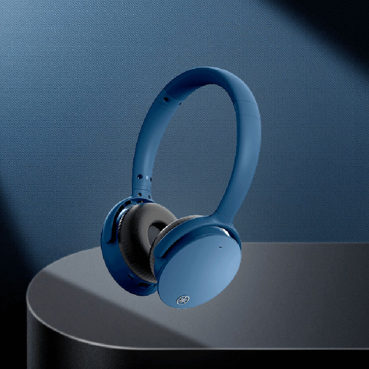 Yamaha YH-E500A Wireless On-Ear Headphones with Advanced ANC Blue 