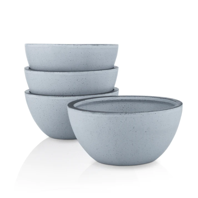 Stone + Lain Tina Stoneware Bowl Blue And Gray 4pcs 