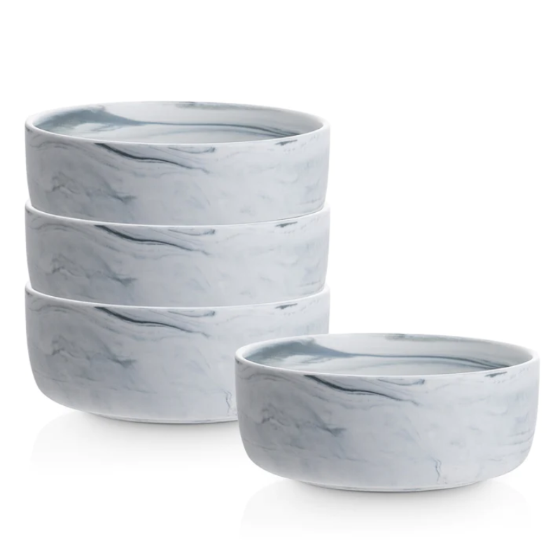 Stone + Lain Brighton Porcelain Bowl Gray 4pcs 