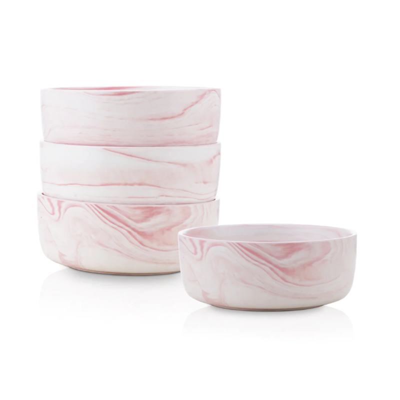 Stone + Lain Brighton Porcelain Bowl Pink 4pcs 