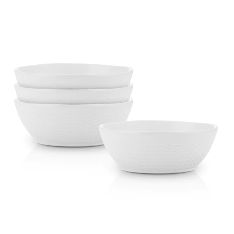 Stone + Lain Abigael Stoneware Bowl White 4pcs 