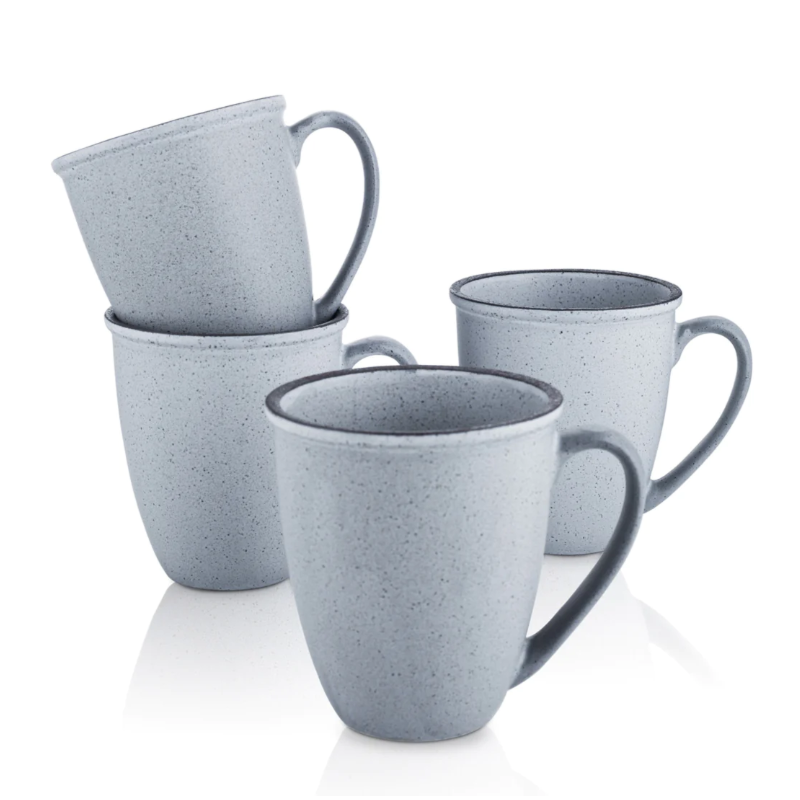 Stone + Lain Tina Stoneware Mug Blue And Gray 4pcs 