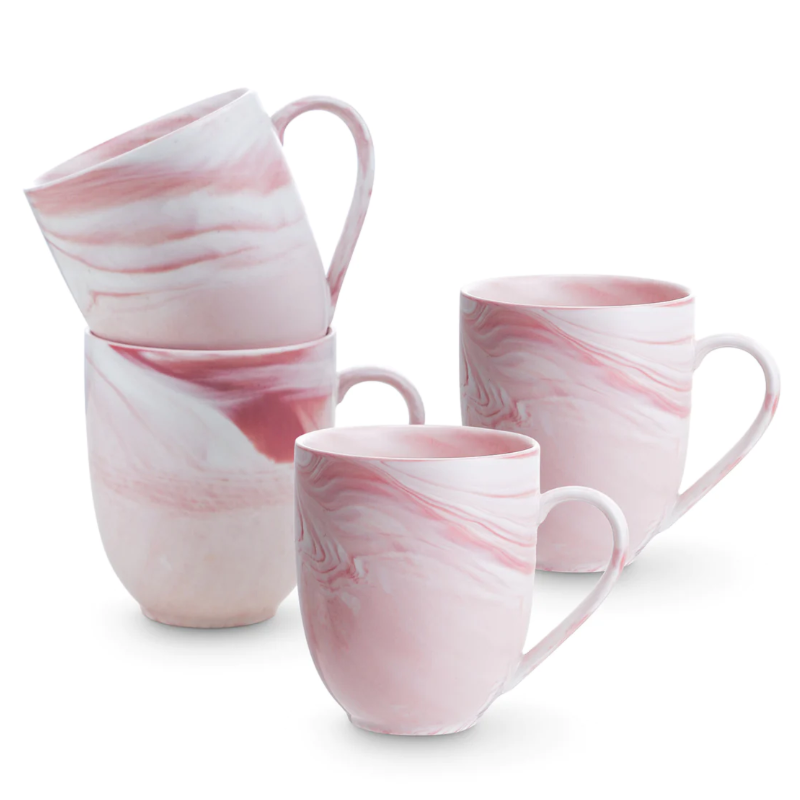 Stone + Lain Brighton Porcelain Mug Pink 4pcs 