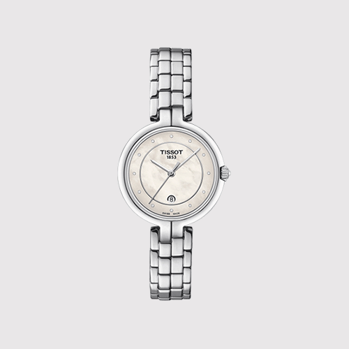 天梭(TISSOT)瑞士手表 弗拉明戈系列小美人钢带石英女士腕表T094.210.11.116.01 