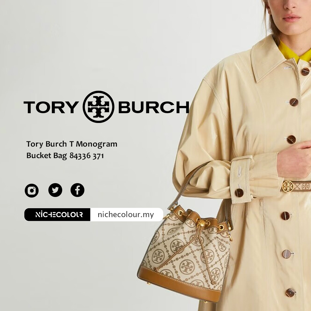 Effortless Elegance: Tory Burch Monogram Bucket Bag